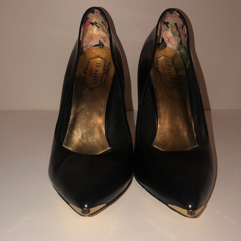 Black and gold Ted Baker heels